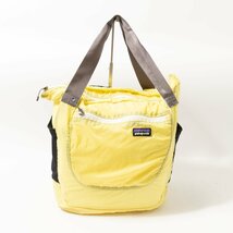 【1円スタート】Patagonia パタゴニア LWT Tote ライトウェイト 2WAY トートバッグ リュックサック デイパック ナイロン 黄色 収納可能 鞄_画像1