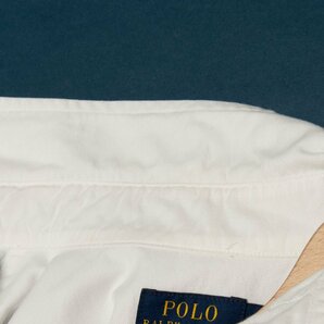 メール便◯ Polo RarphLauren ポロラルフローレン サイズM 長袖 シャツ 刺繍 コットン100％ 白/ホワイト メンズ 春夏 カジュアル トップスの画像6