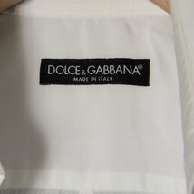 メール便◯ DOLCE&GABBANA ドルチェアンドガッバーナ サイズ38 長袖 シャツ ラウンドカット 白/ホワイト メンズ 紳士 フォーマル 無地_画像5