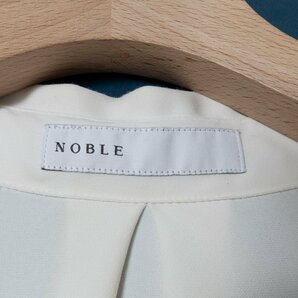 NOBLE ノーブル シャツ 長袖 トップス 薄手 カットソー 無地 ポリエステル100% ホワイト 白 綺麗め カジュアル シンプルの画像2