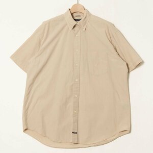  mail service 0 NAUTICA Nautica size XL short sleeves button down shirt check pattern beige group cotton 100% men's spring summer casual tops 