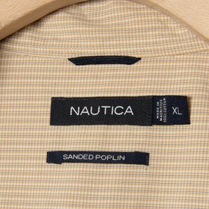 メール便◯ NAUTICA ノーティカ サイズXL 半袖 ボタンダウンシャツ チェック柄 ベージュ系 コットン100％ メンズ 春夏 カジュアル トップスの画像8