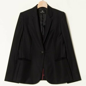 [1 jpy start ]PS Paul Smith Paul Smith tailored jacket single 1 button unlined in the back wool 89% formal spring autumn black black 38