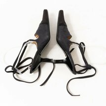 H.P.FRANCE 販売品 ironie MILANO ハイヒール ブラックパンプス 黒 36 23.5cm相当 美脚 サンダル ビーズ 紐 レディース 靴_画像6