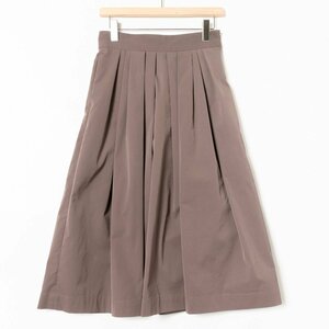 Ballsey ball ji. flair skirt bottoms plain side Zip 36 polyester 100% charcoal Brown beautiful . casual 