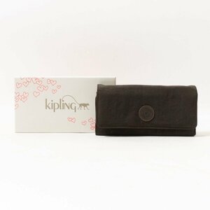 Kipling Kipling длинный кошелек складывать кошелек K10201740 нейлон Expresso Brown Brown светло-коричневый тон простой легкий много карман футляр для карточек 