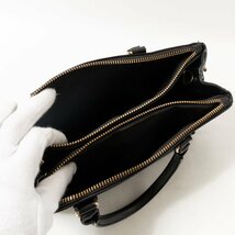 MARCO BIANCHINI マルコビアンキーニ ハンドバッグ 手持ち鞄 イタリア製 本革 レザー ブラック 黒系 キレイめ モード レトロ シンプル 婦人_画像8