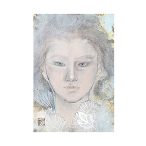 Art hand Auction 浅田彩 ｢セラフィータ｣ /紙本彩色1号/印･共シール有り/飾りやすいサイズ/日本美術院特待/2023年美術年鑑:号8万5千円/真作保証/ENCHANTE, 絵画, 日本画, 人物, 菩薩