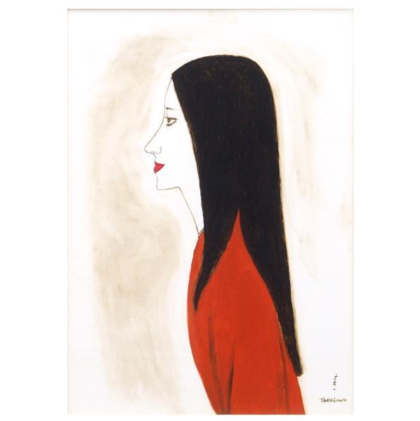 Keiichi Takazawa Cabello Largo / Óleo sobre lienzo, No. 4 / Pegatina firmada incluida / Hermosa mujer vestida con ropa japonesa y piel clara / Publicado en la sección Pinturas occidentales del Anuario de Arte 2023 / Autenticidad garantizada / ENCHANTE, cuadro, pintura al óleo, retrato