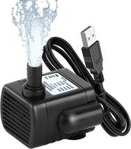 LEDBOKLI 水中ポンプ 小型ポンプ ミニ 排水ポンプ 池ポンプ 水槽 循環ポンプ 潜水ポンプ USB給電 静音 揚程 1M _画像1