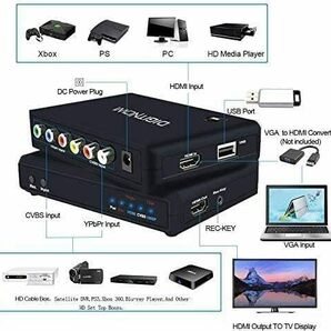 HDゲームキャプチャ/HDMIビデオコンバータ/レコーダー PS4 Xbox One/Xbox 360 LiveTV PVR DVRなど HDMI/CVBS入力とHDMI出力に対応 フルHD の画像3