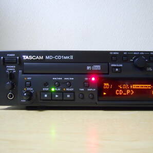 ★TASCAM★ タスカム 業務用 CD/MDプレーヤー MD-CD1mkⅡ / 2010年製 / 動作品・メンテ済 / 新品CDピックアップ・MD使用頻度少 / 取説 付属の画像3