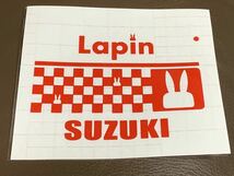 送料無料　色変更可能　ラパン　スズキ　給油口　ステッカー カー 車 SUZUKI かわいい 黒色1枚_画像7