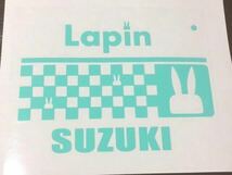 送料無料　色変更可能　ラパン　スズキ　給油口　ステッカー カー 車 SUZUKI かわいい 黒色1枚_画像5