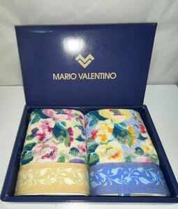 未使用 MARIO VALENTINO マリオ ヴァレンティノ タオル フェイスタオル 花柄 箱有り タオルセット ウォッシュタオル 