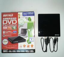 売り尽くし価格 BUFFALO バッファロー ポータブルDVDドライブ DVSM-PN58U2V-BK ブラック プレーヤー 2009年発売 ポータブル_画像1