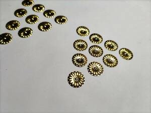 ★☆４分【菊紋金具】直径12ｍｍ ｘ（20枚） 神殿、神輿、ミニ山車、神棚金具。