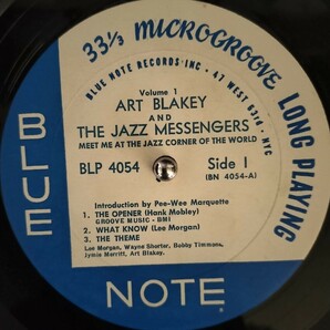 【オリジ】BLUE NOTE盤 ART BLAKEY & THE JAZZ MESSENGERS Meet You at The Jazz Corner of The World vol.1 Lee Morgan Wayne Shorterの画像3