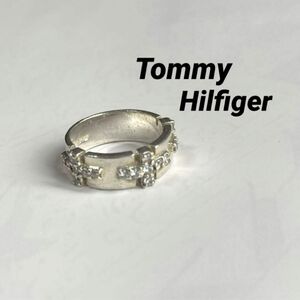 トミーヒルフィガー/ クロスジルコニア/ 925 SILVER リング約9号位