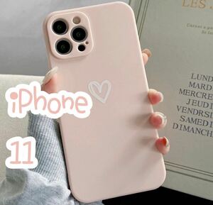 ☆iPhone11☆ iPhoneケース ハート 手書き 可愛い お洒落 韓国 スマホケース 即購入 送料無料 ピンク