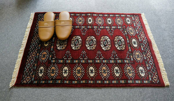 85×60cm トルクメン ボハララグ 手織り絨毯