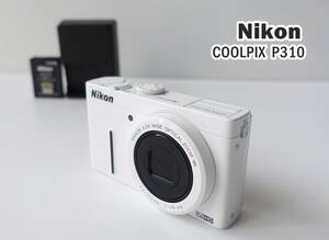 美品 シンプル白 Nikon デジカメ◆ニコン COOLPIX P310 ホワイト
