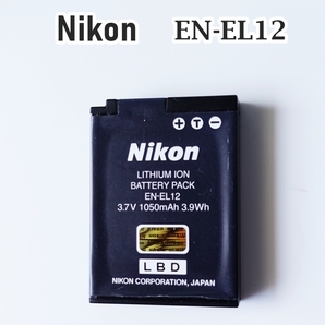 Nikon ニコン 純正品 EN-EL12 リチウムイオン Li-ion バッテリー 完動品の画像1