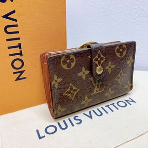 A078【ほぼ極美品】LOUIS VUITTON ルイヴィトン モノグラム ポルトフォイユ ヴィエノワ がま口 二つ折り財布 ウォレット M61674/SD0011