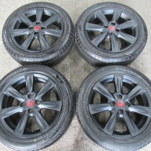 【インサイト】16X6.5J+53 4/100 HONDA純正ホイール Hレッド 【マッドブラック塗装】185/55R16 バランス済 ENKEI製の画像1