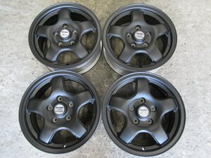 【パジェロミニ】15X5.5J+42　5/114.3　MINI　SPOKE　ハブ径67ｍｍ【マッドブラック塗装】　特価