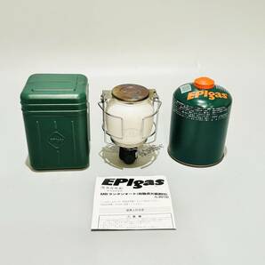 甲HK9955 動作未確認 現状品 簡易クリーニング済 合計2点セット ガス付き ドイツ製 EPlgas MB ランタンオート L-2010 アウトドアの画像1