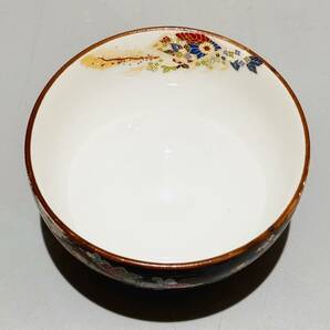 甲HG079 美品 クリーニング済 状態良好 美濃焼 益見窯 花友禅 花絵図 五客揃い 湯呑 茶托 煎茶道具 茶器 伝統工芸品 和食器の画像3