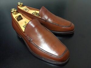 美品 使用回数少 クロケット＆ジョーンズ 8.5E CROCKETT&JONES Uチップ ドレスローファー 8161