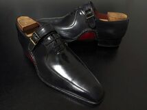 美品 マグナーニ 39.5 Magnanni オパンケ製法 ベルトストラップ 黒 ドレスシューズ 8315_画像1