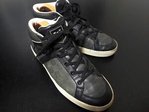 美品 使用回数少 ヴィトン 6 LOUIS VUITTON ♯GO0140 ダミエデザイン ハイカット レザースニーカー 8494