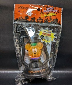 在庫限り ディズニー ミッキーマウス LED ハロウィン ランタン スイッチを入れるとフィギュアが点滅・点灯 ブラック パンプキン B2209159