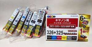 Canon キャノン 互換インク BCL-326 BCL-325 6色パック 未使用 内袋未開封 長期保管品 B240406