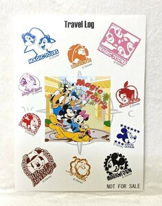 ディズニー Disney TRAVEL LOG DISNEY スタンプ シール ステッカー 1枚 B2311298