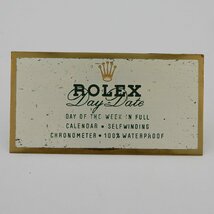 Rolex DayDate 460 / ロレックス 460　デイデイト ディスプレイ　プレート　ノベルティ 金属プレート　横82ｍｍ縦43ｍｍ　vintage rolex_画像1