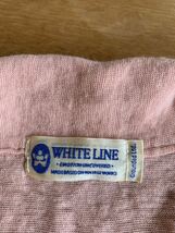 a1143 上質 良品！◆WHITE LINE◆ ホワイトライン 日本製 サイズ44 S～M 麻100％ 半袖ポロシャツ 身幅52 着丈74 肩幅50 袖丈18 ゆうパケ可_画像2