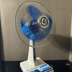 ★35 (美品/稼動品)SANYO サンヨー 扇風機 EF-A30A 型 昭和レトロ アンティーク ブルー の画像1
