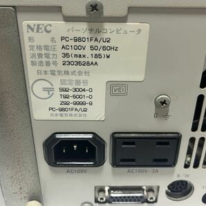 ジャンク品 NEC PC-9801FA/U2 通電確認済 ケーブル等の画像4