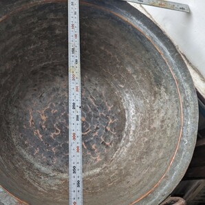 大鍋 アンティーク 銅製 銅鍋 手打ちの画像7