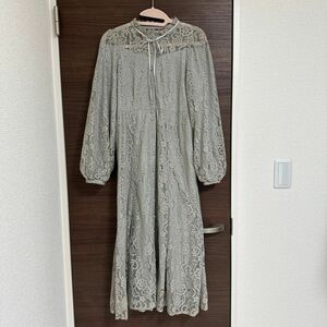 【美品】ナイスクラップ　ロングワンピース　マーメイドワンピース　レースワンピース　結婚式　二次会　参戦服 ワンピース 長袖