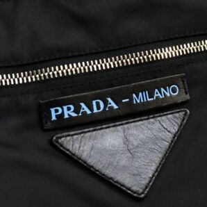 国内正規品 19AW PRADA 三角パッチ ロゴ ナイロンポケット切替 ニットパンツ プラダ KNITイージーパンツ ウールスウェットパンツ 黒48 JK-3の画像9