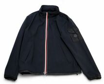 正規品 MONCLER トリコロールライン ナイロンジップジャケット モンクレール Softshell Jacket ブルゾン ワッペンロゴ ブラック5 S-3_画像2