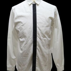 国内正規品 Dior HOMME BEE刺ロゴ バイカラー コットン長袖シャツ 863C530K1581 ディオールオム ナイロン切替 ドレスシャツ 39 JZ-21の画像6