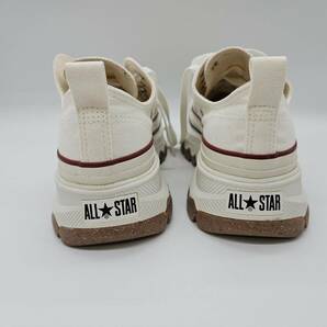 K1355★ CONVERSE コンバース ALL STAR TREKWAVE OX ホワイト レディース ローカットスニーカー 厚底 23.5cm 箱付 1SD665 靴 中古 シューズの画像4