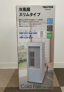 S4965◆ 【未使用品】 TEKNOS テクノス 冷風扇 扇風機 TCW-020 スリムタイプ ホワイト リモコン付 キャスター付 未開封 汲み上げ散布方式