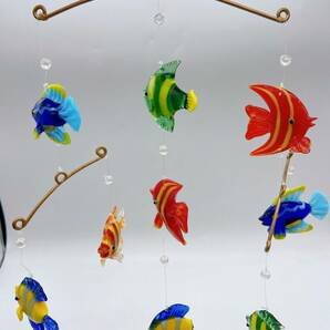 S4601● 魚 ガラス細工 小物 インテリア 魚モチーフ ガラスオブジェ 飾り カラフル魚の画像1